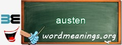 WordMeaning blackboard for austen